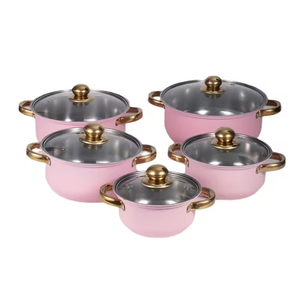 Vente directe d'usine 5 pièces ensemble de marmite casserole à lait ustensiles de cuisine en acier inoxydable 304 <span class=keywords><strong>les</strong></span> ustensiles De Cuisine - Product Image 1