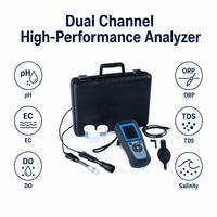 Analyseur portable multiparamètres HQ2200, mesureur de qualité de l'eau à double canal pour pH, conductivité, TDS, DO avec étui robuste