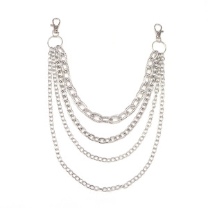 Unisex <b>Waist</b> <b>Chain</b> Four Layer Tibetan Silver Hip Hop Punk Casual Accessory - Product Image 5