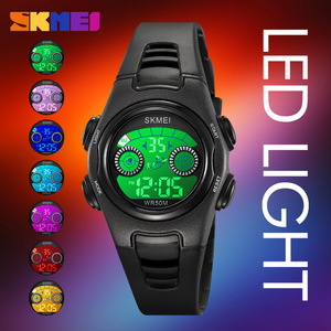 Skmei Digital Kids Watch 50M Waterproof Electronic Alarm Clock For Children Student Sport Watch With <b>Light</b> Blue Red White - Product Image 4