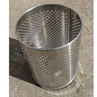 Poubelle en acier inoxydable à dessus ouvert poubelle en acier conception perforée pour le recyclage pour salle de bain salon bureau Table à manger