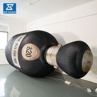 Bouteille de bière ou de vin gonflable géante de simulation, modèle de bouteille de boisson gonflable pour la publicité commerciale et la décoration d'événements
