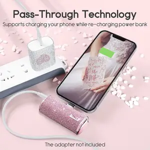IWALK LinkPod 4S Glitter Powerbank 4500mAh Built-in Plug Docking Charge Dazzling Power Bank Portable Charger Battery Banks
