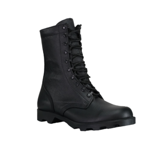 High Quality Granular Cowhide Embossed Pattern Black Full Leather Tactical <b>Boots</b> Outdoor Training <b>Boots</b> Rubber Sole - Product Image 2