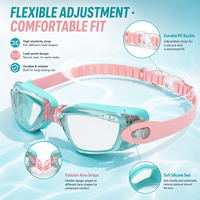 Nouveauté Lunettes de natation pour enfants de haute qualité, colorées, anti-buée, protection UV, respectueuses de l'environnement, en silicone