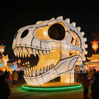 Chinesische Seidenlaterne Dinosaurier-Skelett Säbelzahntiger Mammut Festivallaterne Weihnachten Neujahr Party- & Feiertagsdekoration