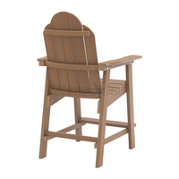 Chaise Adirondack haute tabouret de bar en polystyrène écologique, chaise de sauveteur résistante aux intempéries pour balcon