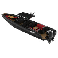 Vente directe d'usine, bateaux pneumatiques RIB de haute qualité, 25 pieds, RIB 760 Orca Hypalon, coque en aluminium en V profond, pour le plaisir