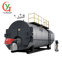 Chaudière YG série WNS, chaudière à vapeur à condensation à gaz industrielle horizontale automatique à trois passages, à retour humide