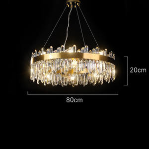 Luminaire LED en Cuivre Pur, Minimaliste, Moderne, Luxe, Cristal, Postmoderne, Haut de Gamme, pour Salle à Manger, Chambre, Hôtel, Style Nordique et Moyen-Orient - Product Image 6