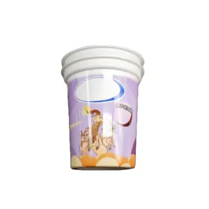 批发定制Logo 160毫升塑料冰淇淋酸奶食品包装储物盒容器杯酸奶杯