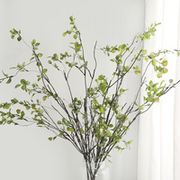 Arbre flétri artificiel au toucher réel de haute qualité avec des feuilles d'orange d'automne vertes pour la maison ou l'hôtel décorations de Pâques de Noël