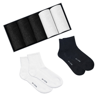 Chaussettes pour hommes en coton 100% respirant, antidérapant, antibactérien, tricotées, décontractées, printemps-automne