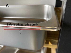 Bandeja de Acero Inoxidable GN de 1/2 Tamaño, Contenedor 201 para Exhibición de Alimentos, Equipo de Servicio de Alimentos para <span class=keywords><strong>Restaurante</strong></span> - Product Image 4