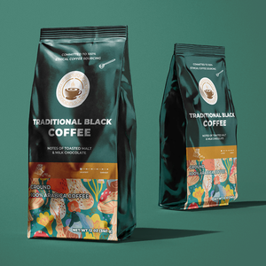 ถุงกาแฟพิมพ์ลายตามสั่ง พร้อมวาล์ว ถุงฟอยล์อะลูมิเนียมแบบตั้งได้ มีซิปด้านข้าง ก้นแบน ใช้ซ้ำได้ ปิดผนึกด้วยความร้อน สำหรับบรรจุเมล็ดกาแฟ - Product Image 3