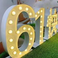 Lettres lumineuses LED vintage personnalisées, grandes enseignes lumineuses colorées pour événements, mariages et décoration de magasins