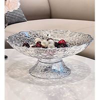 Assiette de fruits drainante à base détachable avec base polyvalente pour assiette de fruits en cristal en plastique pour la maison