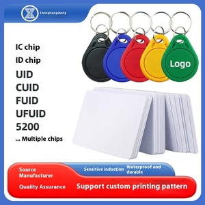 Duplicable PVC IC thẻ truy cập 13.56MHz NFC khóa thông minh mini tag cảm ứng khóa trắng trống thang máy Keychain - Product Image 2