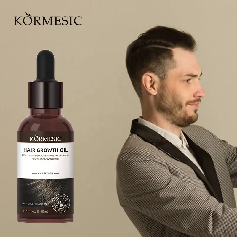 KORMESIC saç büyüme ürünleri toptan özel etiket organik Argan yağı saç büyüme yağı