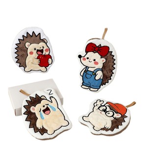 Cute Cartoon Hedgehog <b>Hand</b> <b>Towel</b> Coral Fleece Quick Dry <b>Kitchen</b> Use - Product Image 3