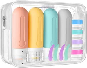ชุดขวดซิลิโคนขนาดพกพา 90 มล. สำหรับใส่แชมพูและเครื่องใช้ในห้องน้ำ - Product Image 1