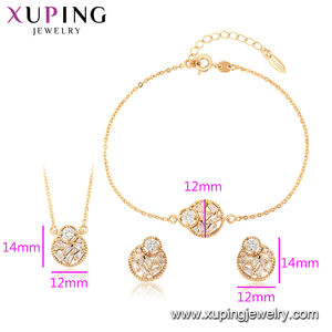 65705 <span class=keywords><strong>Xuping</strong></span> Joyería de Boda, Joyería de <span class=keywords><strong>Oro</strong></span>, Joyería Chapada en <span class=keywords><strong>Oro</strong></span>, Conjunto de Joyería de Boda - Product Image 2