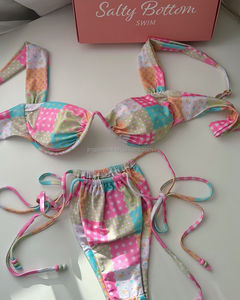 2025 Nhà Máy Bán Buôn Tùy Chỉnh Cao Eo Bộ Bikini Dễ Thương Cô Gái Đồ Bơi Đi Biển Pha Lê Nóng Bán Leopard Hai-Mảnh - Product Image 4