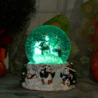 3d personnalisé mignon pingouin statue modèle boule de neige de Noël art souvenir cadeaux résine artisanat décoration de la maison figurine armoire affichage