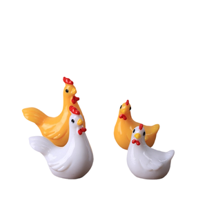 Ornements miniatures caoh, coqs et poules animaux en 3D, porte-clés DIY, accessoires de bijoux en résine, sac surprise - Product Image 3