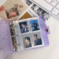 Reliure à 6 anneaux A7 de haute qualité en PVC et PP, reliure pour cartes photo Kpop, carnet à feuilles mobiles avec boucle, journal rechargeable, pages intérieures