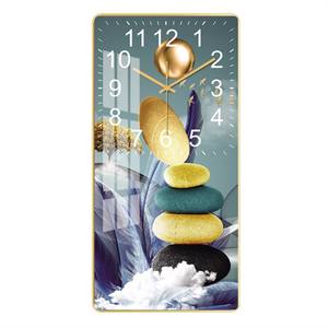 Reloj de Pared Rectangular de Porcelana Cristalina de Marca, Esfera Recubierta de Papel, Decoración para Sala de Estar y Dormitorio, Relojes de Pared de Plástico Económicos - Product Image 3