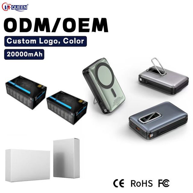 Factory Custom 20000mAh Portable Power Bank Magnetic Wireless PD 22.5W Fast Charge LED Display Power Banks for Outdoor
