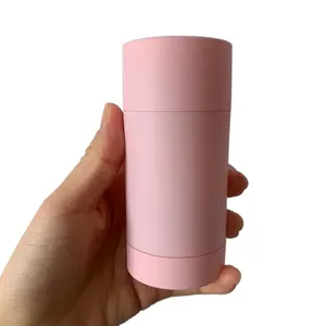 75g frosted pink color AS deodorant stick container/2.5oz empty solid face stick tube bottom filling push up