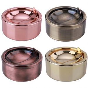 Hotel Personalized Round Outdoor Metal Cigar Stainless Steel <b>Ashtray</b> - Product Image 1