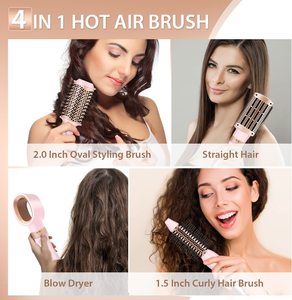 Bàn chải 4 trong 1 máy sấy tóc một bước máy sấy tóc Volumizer bàn chải không khí nóng chuyên nghiệp điện 4 trong 1 5 trong 1 đa chức năng - Product Image 5