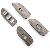 Accessoires de voiture YBJ revêtement d'habillage de tableau de bord intérieur motif en bois foncé FJ150 pour 2018-2021 Prado LC150 couvercle de panneau intérieur