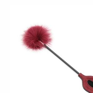 Ücretsiz özel kutu-Sm Flap yendi siyah ve kırmızı tüy raketler koca eşi flört sopa seks Bdsm yetişkin ürünleri oyuncak - Product Image 6