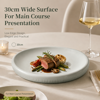Assiette en mélamine Drum, gris sidéral mat, design contemporain, passe au lave-vaisselle, écologique, durable, plat de service de forme unique