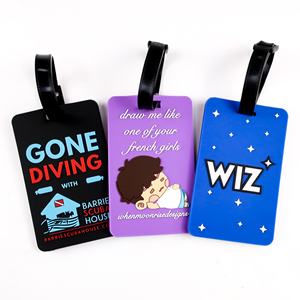 Étiquettes de bagage personnalisées, créatives et mignonnes, style dessin animé, en silicone, portables, pour valises et voyages - Product Image 2