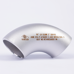 ข้อต่อท่อเหล็กสแตนเลส ASME B16 9 ASA403 ข้องอ 90 องศา รัศมียาว สำหรับน้ำมันและก๊าซ ขนาด 1/2 ถึง 12 นิ้ว แบบเชื่อมชน - Product Image 4