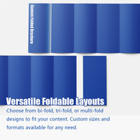 Impr. brochures pliées sur mesure, logo/graphisme perso, dépliants 2/3 volets, papier luxe pour événements marketing & promo.