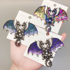 Broche en forme de dragon doré, accessoire de broche animale pour hommes et femmes - Product Image 1