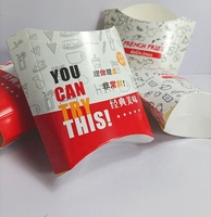 Boîte d'emballage pour frites et hamburgers en papier kraft recyclé de qualité alimentaire, personnalisable en gros, imprimée CMYK PMS