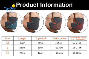 Top One Anti-Slip Nylon Knit Fitness Gym Elbow Brace <b>Sleeves</b> for Spring Weightlifting Cycling Running - Product Image 5
