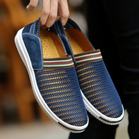 Chaussures décontractées d'été pour hommes OEM ODM, respirantes, à enfiler, avec empeigne en maille, semelle extérieure en caoutchouc antidérapante et confortable, légères