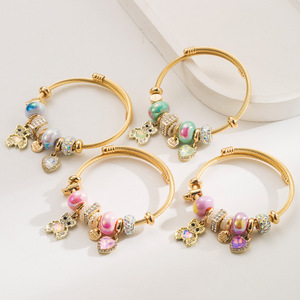 <span class=keywords><strong>Bracelet</strong></span> PFT tendance et polyvalent, motif cerise, papillon, fraise, pour femme, serti de diamants, réglable, <span class=keywords><strong>bracelet</strong></span> d'amitié - Product Image 3