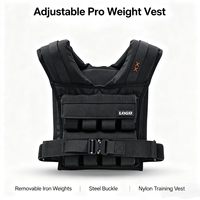 Ensemble de poids de fitness réglable Pro Heavy-Duty Gilet d'entraînement corporel Poids de fer amovibles Nylon d'entraînement fonctionnel en acier Nylon