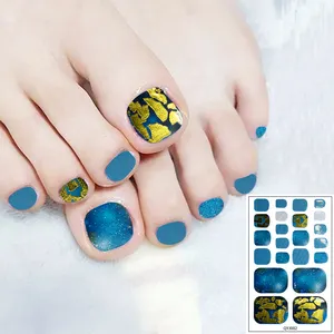 Sandalias de playa autoadhesivas con Logo, pegatinas de uñas de Gel semicurado, 5% de descuento, hechas a medida, bolsa Opp ecológica, a la moda
