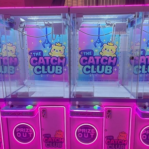 ตู้คีบตุ๊กตาธีมสีชมพูแบบหยอดเหรียญ  เครื่องเล่นเกมอาร์เคดแบบรับรางวัล - Product Image 2