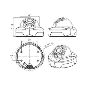 Jind Ống kính cố định IP kim loại Vandalproof/không thấm nước 8MP 4K HD IP <span class=keywords><strong>30</strong></span> <span class=keywords><strong>IR</strong></span> LED Dome <span class=keywords><strong>Camera</strong></span> - Product Image 6